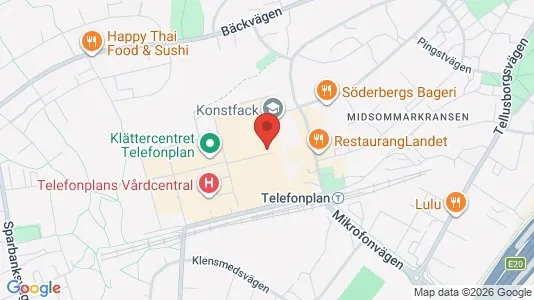 Kontorslokaler att hyra i Söderort - kort over placeringen
