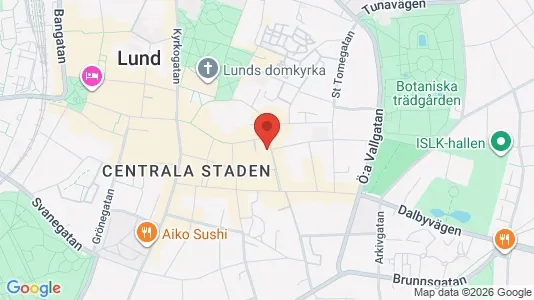 Kontorslokaler att hyra i Lund - kort over placeringen