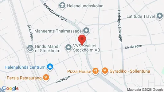 Kontorslokaler att hyra i Sollentuna - kort over placeringen