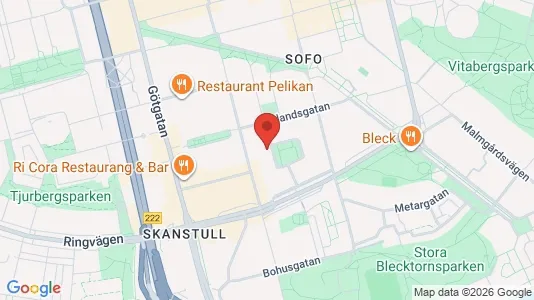 Kontorslokaler att hyra i Södermalm - kort over placeringen