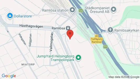Kontorslokaler att hyra i Helsingborg - kort over placeringen