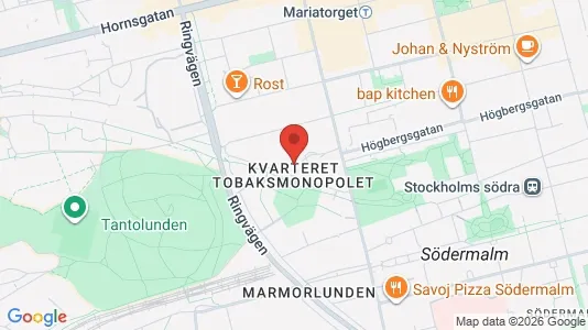 Kontorslokaler att hyra i Södermalm - kort over placeringen