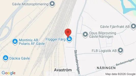Kontorslokaler att hyra i Gävle - kort over placeringen