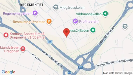 Kontorslokaler att hyra i Umeå - Bild från Google Street View