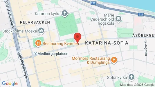 Kontorslokaler att hyra i Södermalm - kort over placeringen