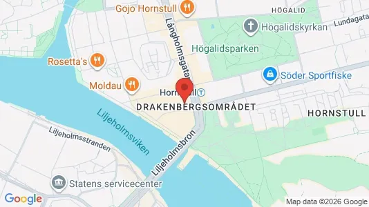 Kontorslokaler att hyra i Södermalm - kort over placeringen