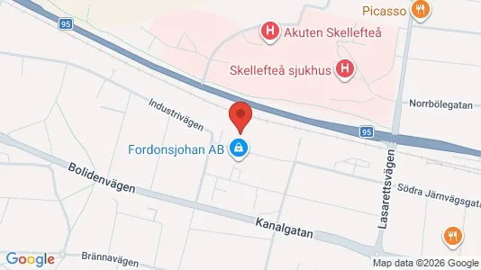 Kontorslokaler att hyra i Skellefteå - Bild från Google Street View