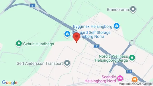 Kontorslokaler att hyra i Helsingborg - kort over placeringen