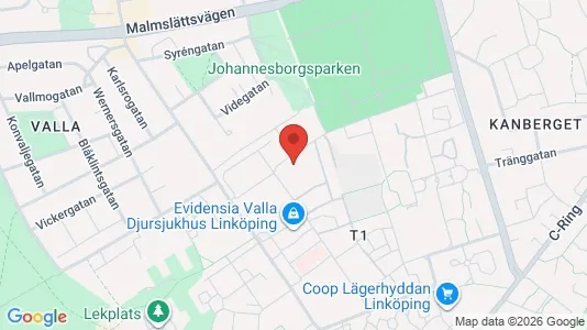 Kontorslokaler att hyra i Linköping - kort over placeringen