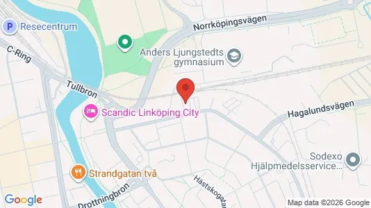 Kontorslokaler att hyra i Linköping - kort over placeringen