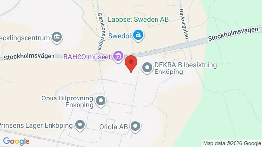 Kontorslokaler att hyra i Enköping - kort over placeringen