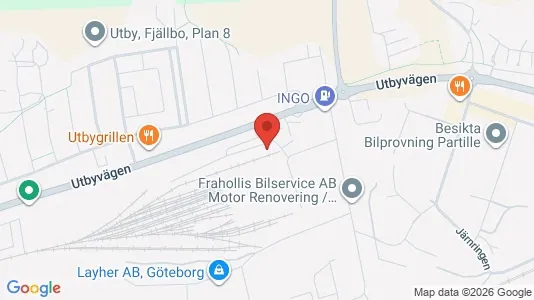 Kontorslokaler att hyra i Göteborg Östra - kort over placeringen