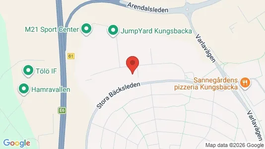 Kontorslokaler att hyra i Kungsbacka - kort over placeringen