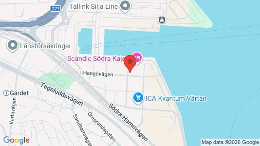 Kontorslokaler att hyra i Gärdet/Djurgården - kort over placeringen