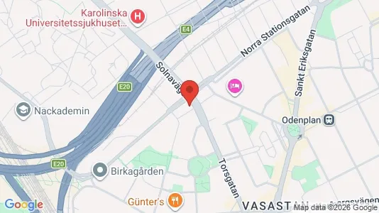 Kontorslokaler att hyra i Vasastan - kort over placeringen