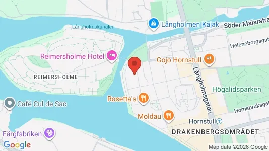 Kontorslokaler att hyra i Södermalm - kort over placeringen
