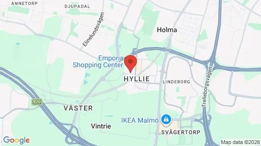 Kontorslokaler att hyra i Hyllie - kort over placeringen