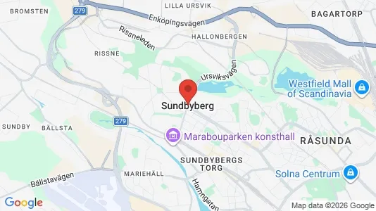 Kontorslokaler att hyra i Sundbyberg - kort over placeringen