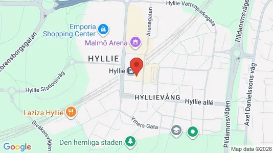 Kontorslokaler att hyra i Hyllie - kort over placeringen