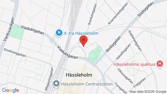 Kontorslokaler att hyra i Hässleholm - kort over placeringen