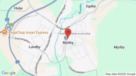 Kontorslokaler att hyra i Mjölby - kort over placeringen