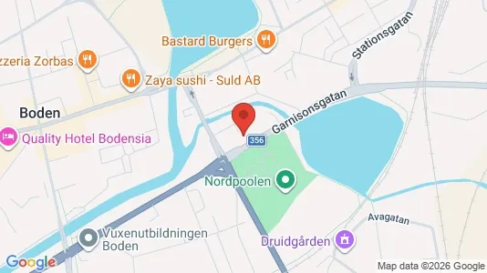 Kontorslokaler att hyra i Boden - kort over placeringen
