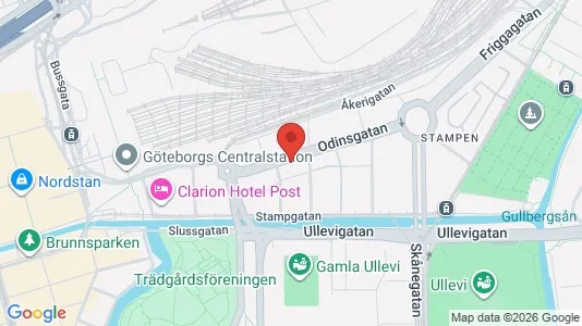 Kontorslokaler att hyra i Göteborg Centrum - kort over placeringen