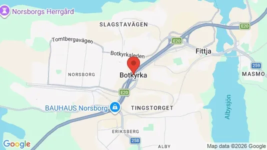 Lagerlokaler att hyra i Botkyrka - kort over placeringen
