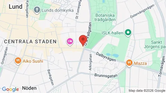 Kontorslokaler att hyra i Lund - kort over placeringen