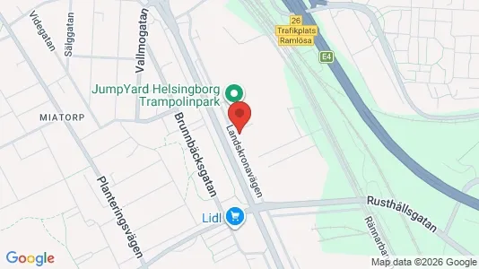Kontorslokaler att hyra i Helsingborg - kort over placeringen