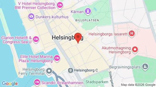 Kontorslokaler att hyra i Helsingborg - kort over placeringen