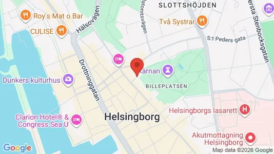 Kontorslokaler att hyra i Helsingborg - kort over placeringen