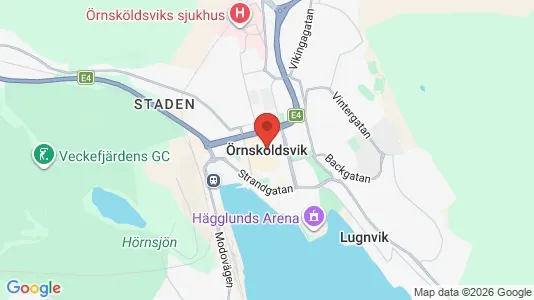 Lagerlokaler att hyra i Örnsköldsvik - kort over placeringen