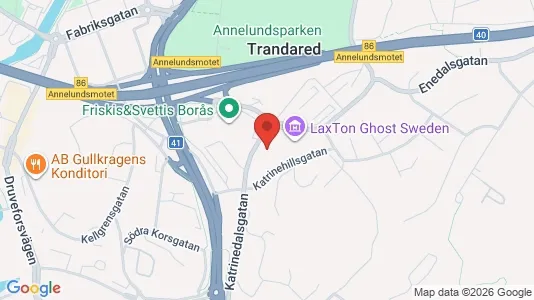 Kontorslokaler att hyra i Borås - kort over placeringen