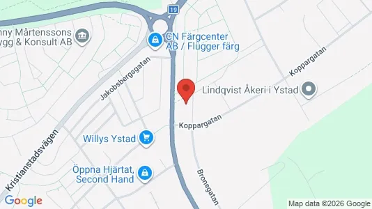 Lagerlokaler att hyra i Ystad - Bild från Google Street View