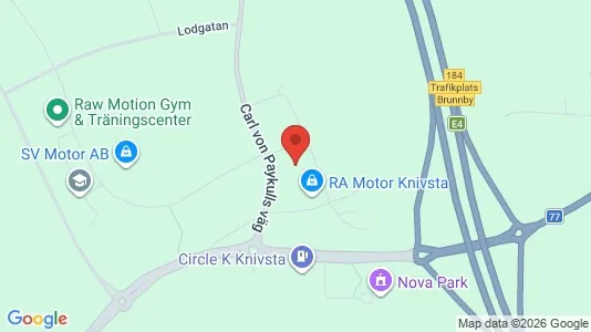 Lagerlokaler att hyra i Knivsta - kort over placeringen