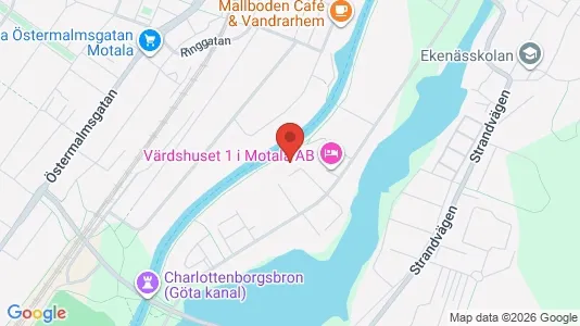 Kontorslokaler att hyra i Motala - kort over placeringen