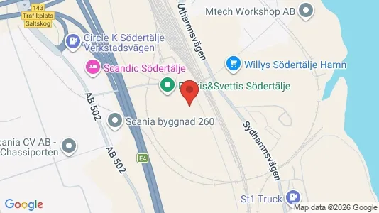 Kontorslokaler att hyra i Södertälje - kort over placeringen
