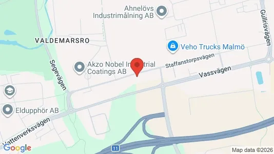 Kontorslokaler att hyra i Kirseberg - kort over placeringen