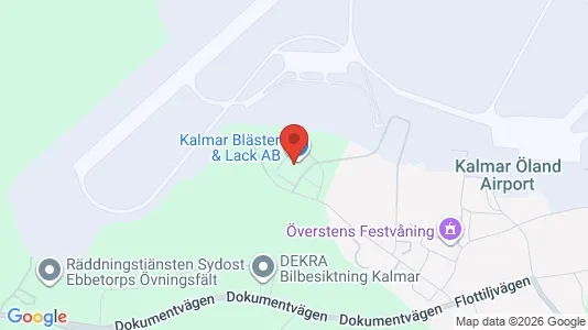 Kontorslokaler att hyra i Kalmar - kort over placeringen