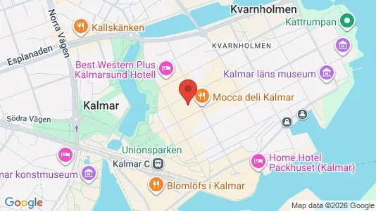 Kontorslokaler att hyra i Kalmar - kort over placeringen