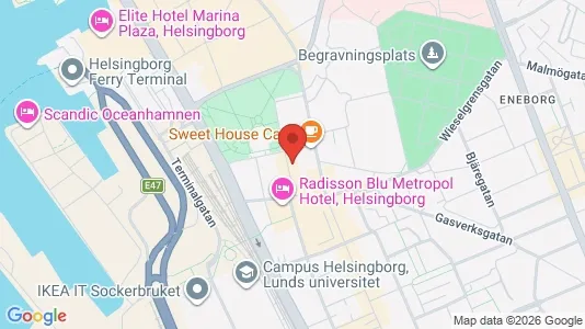Kontorslokaler att hyra i Helsingborg - kort over placeringen