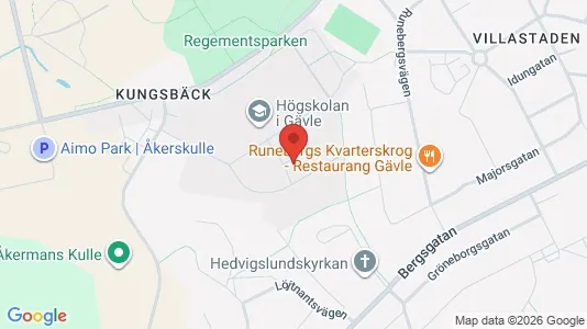 Kontorslokaler att hyra i Gävle - kort over placeringen