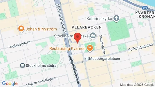 Kontorslokaler att hyra i Södermalm - kort over placeringen