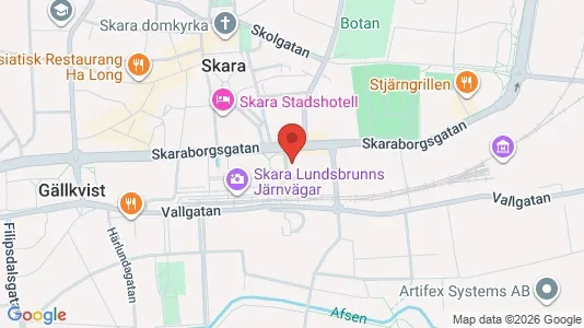 Kontorslokaler att hyra i Skara - kort over placeringen