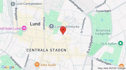 Kontorslokaler att hyra i Lund - kort over placeringen