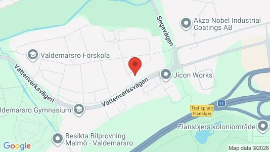 Kontorslokaler att hyra i Kirseberg - kort over placeringen