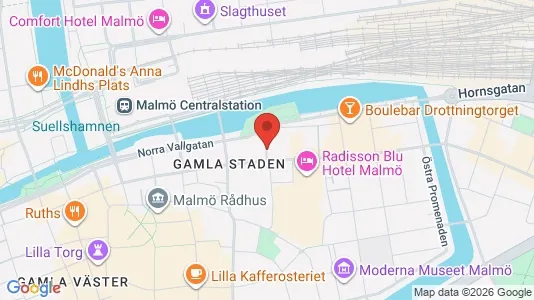 Kontorslokaler att hyra i Malmö Centrum - kort over placeringen