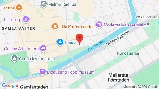 Kontorslokaler att hyra i Malmö Centrum - kort over placeringen
