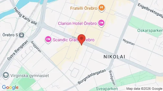 Kontorslokaler att hyra i Örebro - kort over placeringen